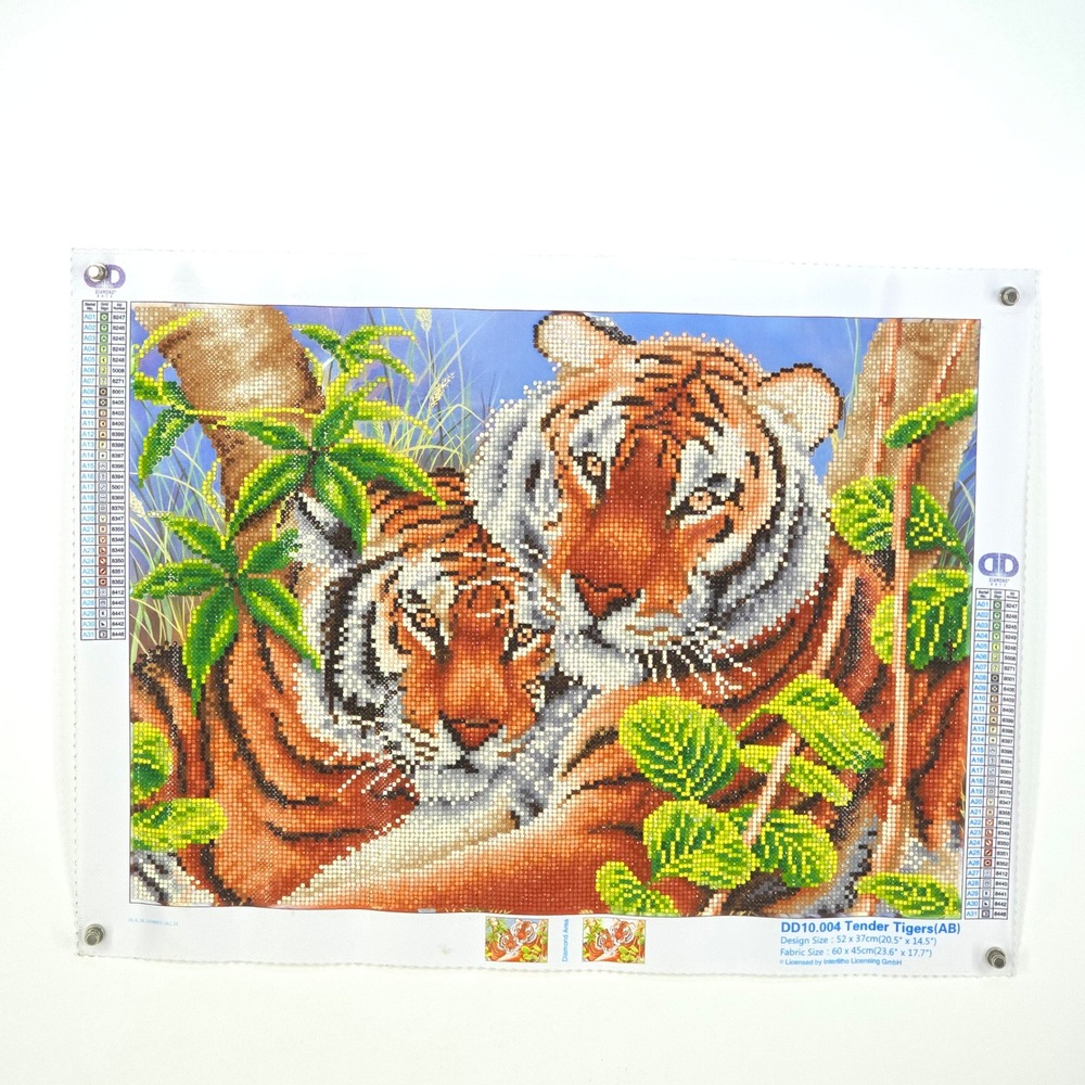 Diamond Dotz Tender Tigers Completed‎ Diamond Painting Wildlife Art 52x37cm RTF